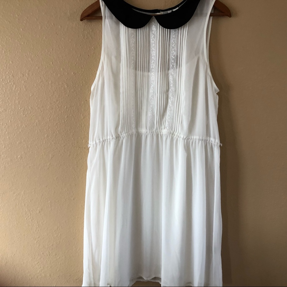 LAUREN CONRAD DRESS PETERPAN COLLAR XL CREAM
